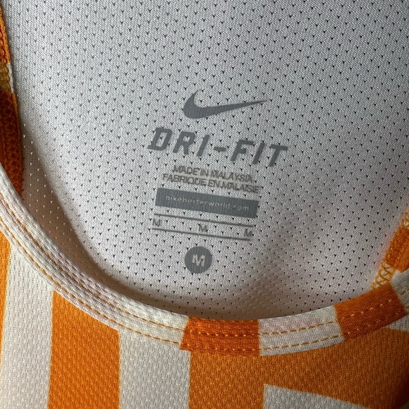 Nike Orange and White Dri-Fit Tank Top - Picture 5 of 10
